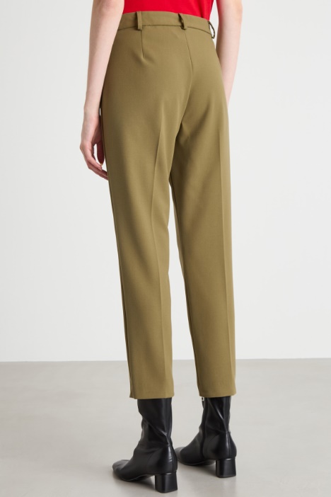 Pantalone a sigaretta in doppia tela