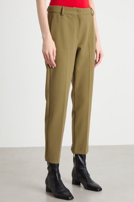 Pantalone a sigaretta in doppia tela