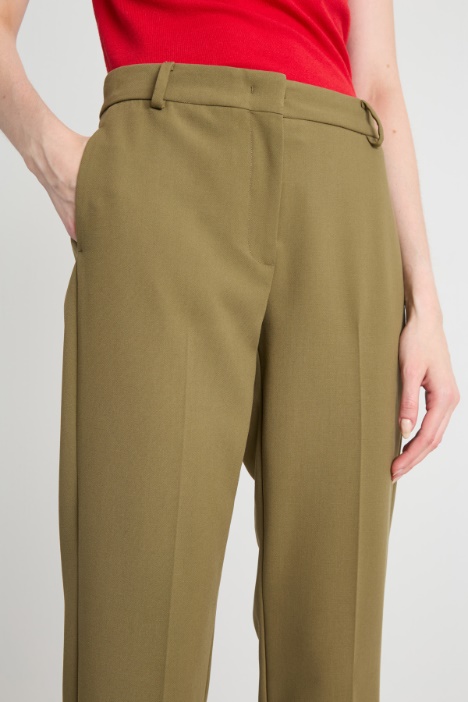 Pantalone a sigaretta in doppia tela