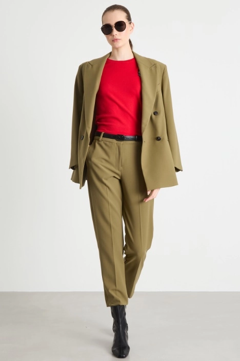 Double cloth cigarette trousers - Intrend