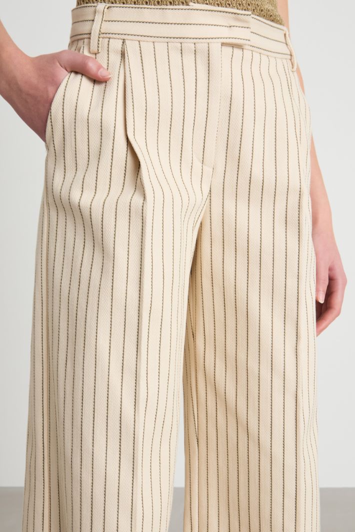 Wide-leg pinstripe trousers Intrend - 3