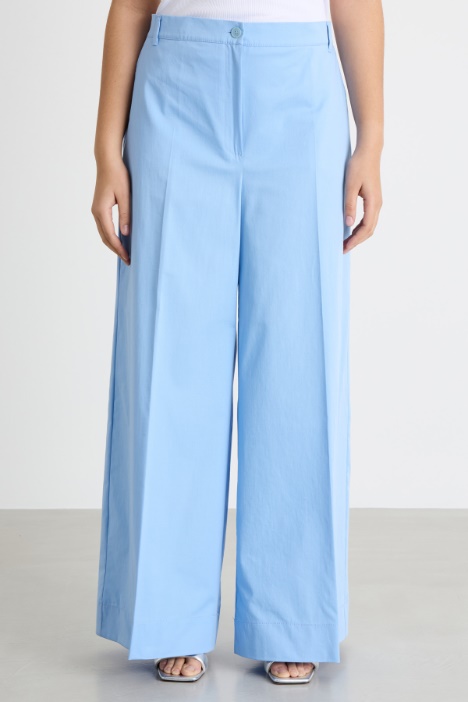 Pantalone svasato in gabardina