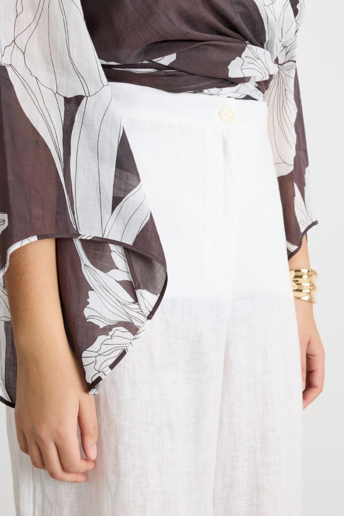 Pantalone ampio in tela Intrend - 3