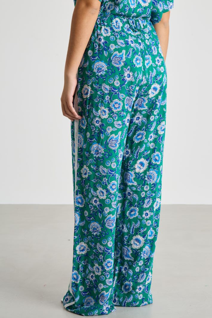 Drawstring wide-leg trousers Intrend - 4