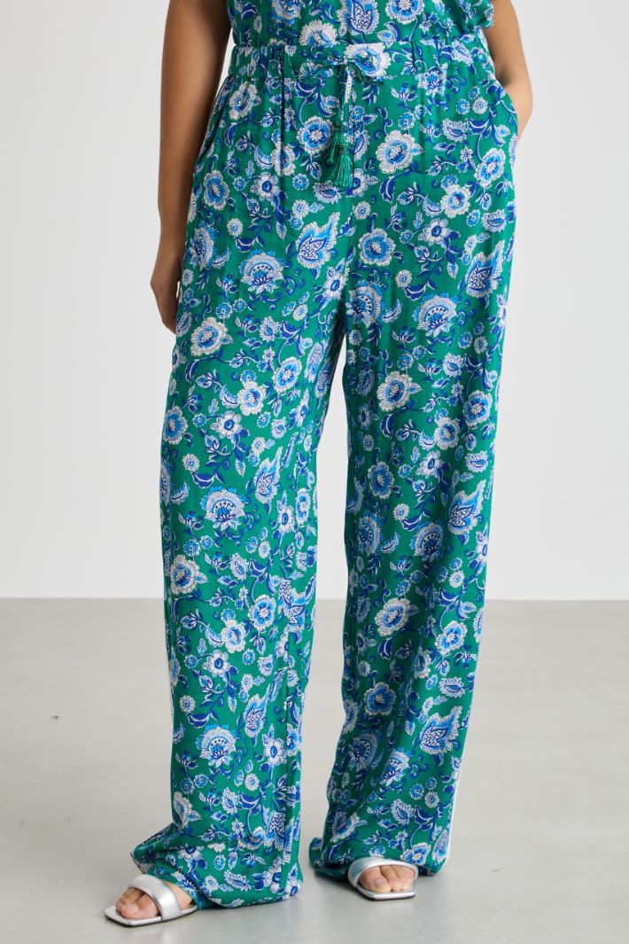 Drawstring wide-leg trousers Intrend - 2