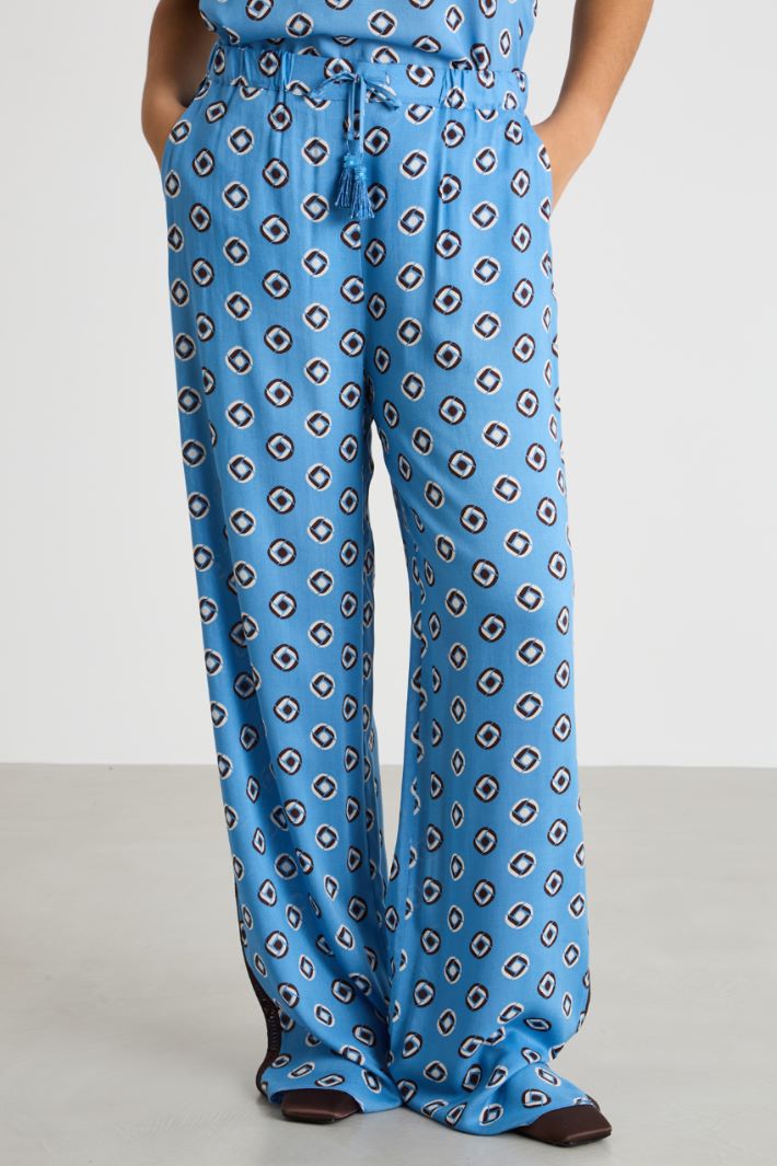 Drawstring wide-leg trousers Intrend - 2