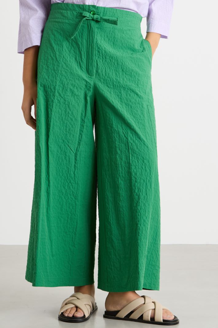 High-waisted drawstring trousers Intrend - 2