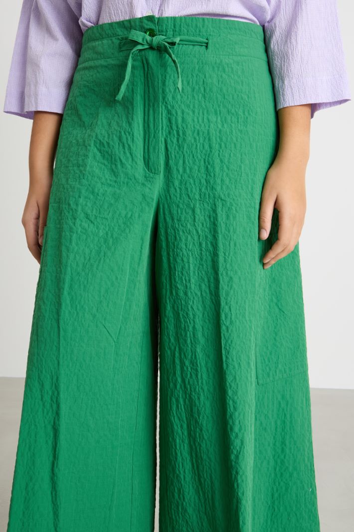 High-waisted drawstring trousers Intrend - 3