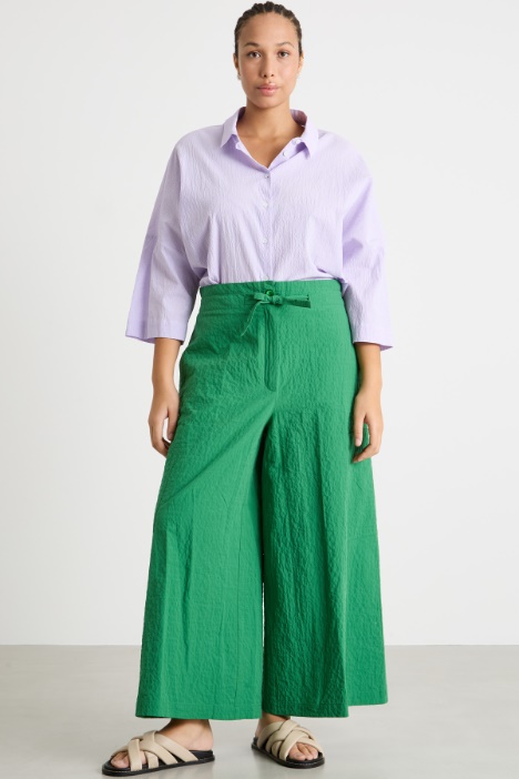 High-waisted drawstring trousers Intrend