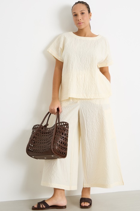 High-waisted drawstring trousers Intrend