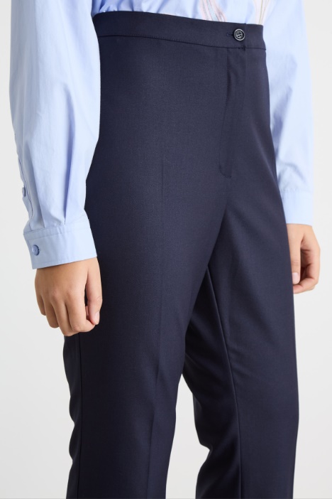 Pantalone crop in saglia