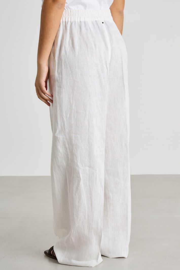 Wide-leg trousers with drawstring and tassels Intrend - 4