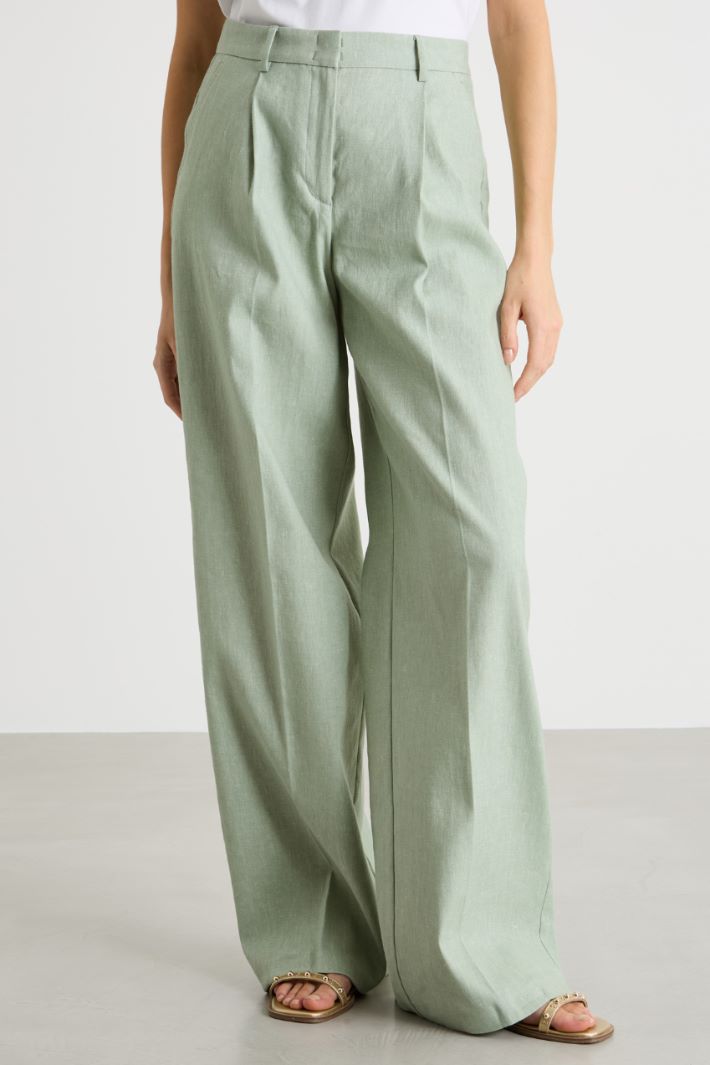 Pleated wide-leg trousers Intrend - 2