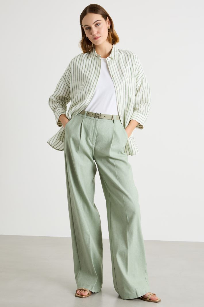 Pleated wide-leg trousers Intrend