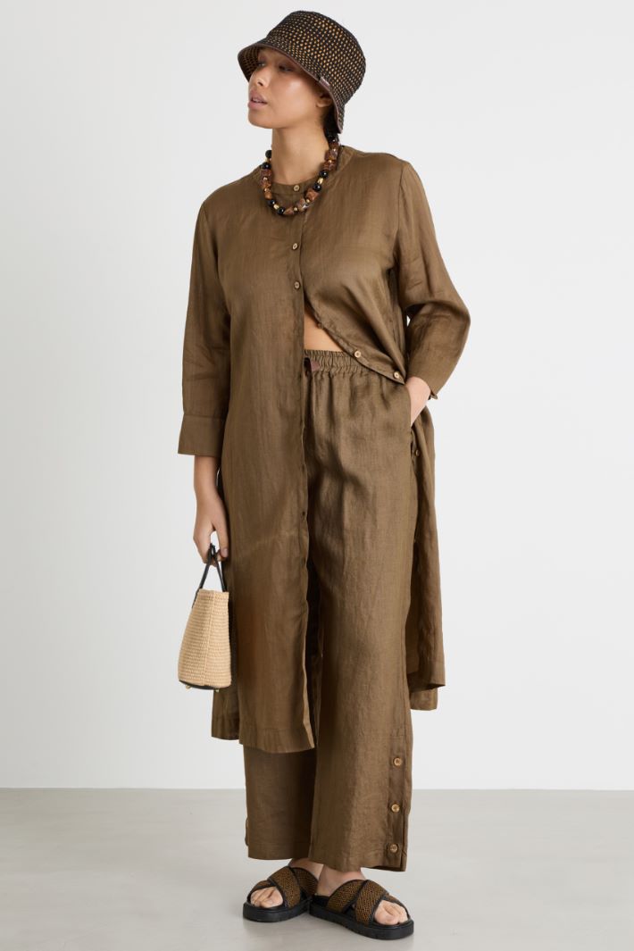 Button-Hem Trousers Intrend