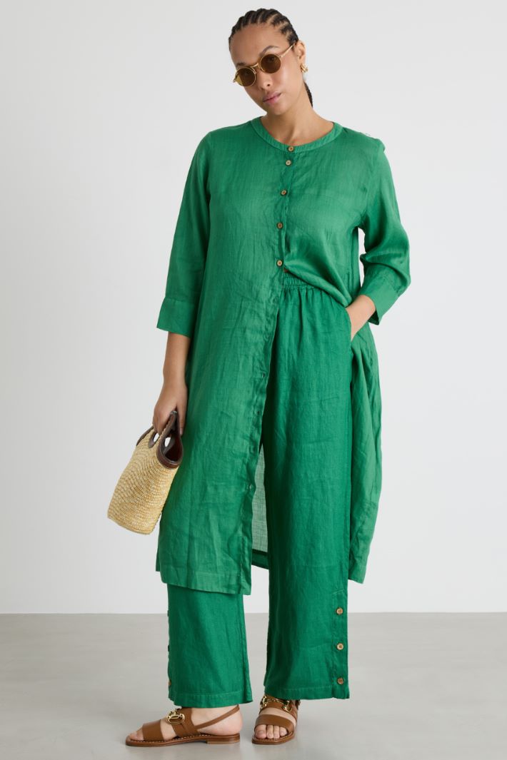 Button-Hem Trousers Intrend