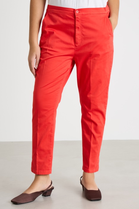 Pantalone chino in raso