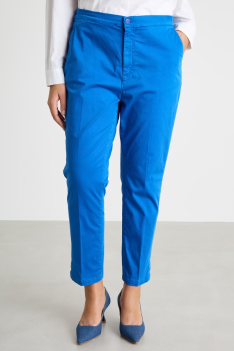 Pantalone chino in raso