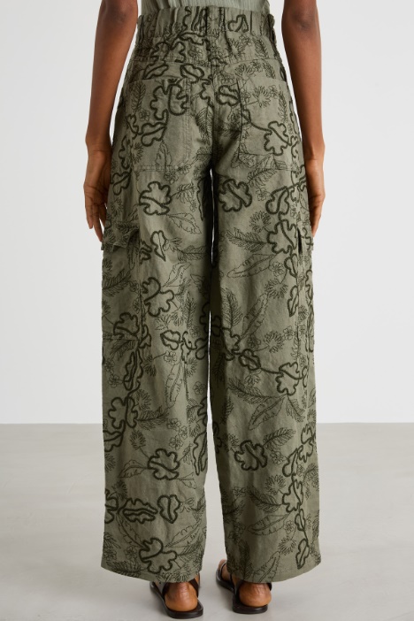 Pantalone cargo in drill