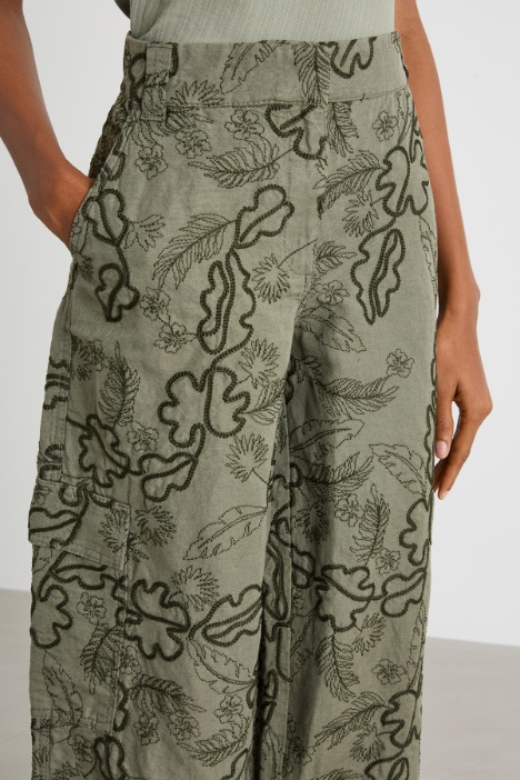 Pantalone cargo in drill