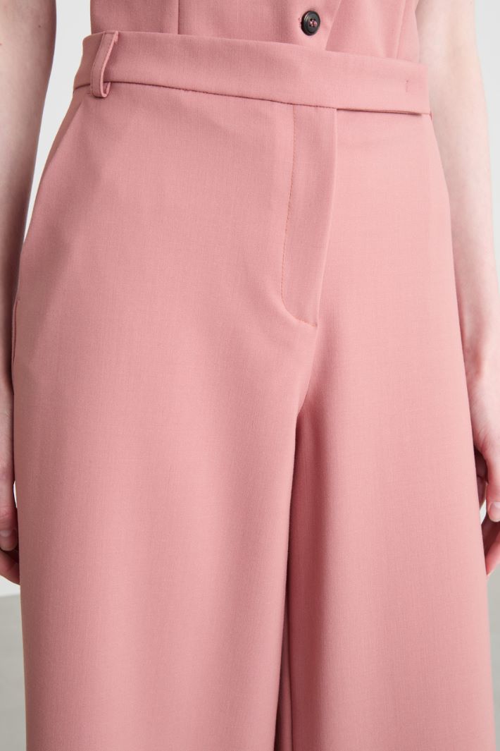 Wide-leg gabardine trousers Intrend - 3