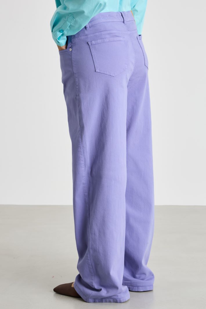 Palazzo trousers in bull denim Intrend - 4