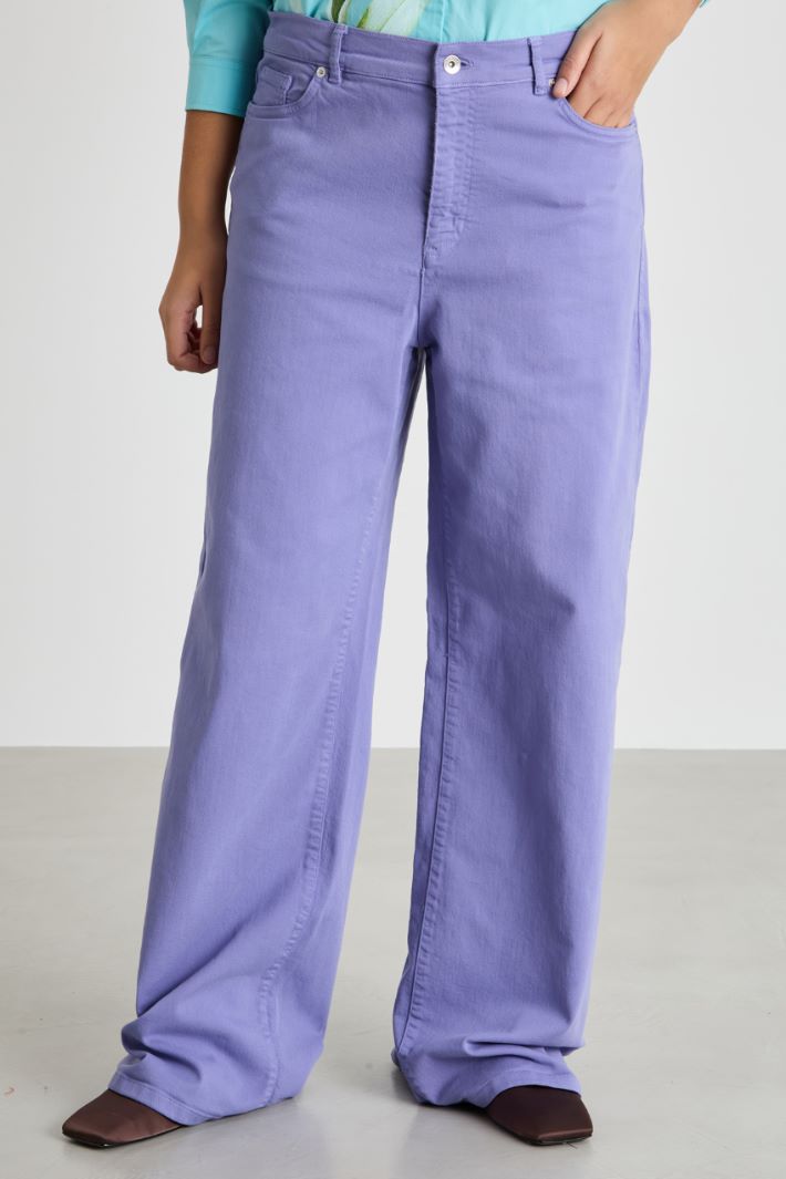 Palazzo trousers in bull denim Intrend - 2