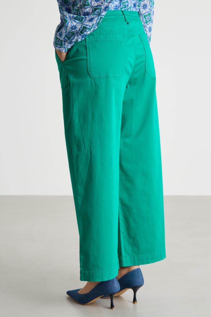 Wide-leg satin trousers Intrend - 4