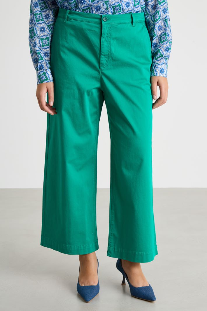 Wide-leg satin trousers Intrend - 2