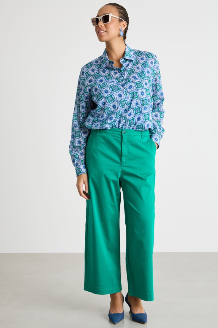 Wide-leg satin trousers Intrend