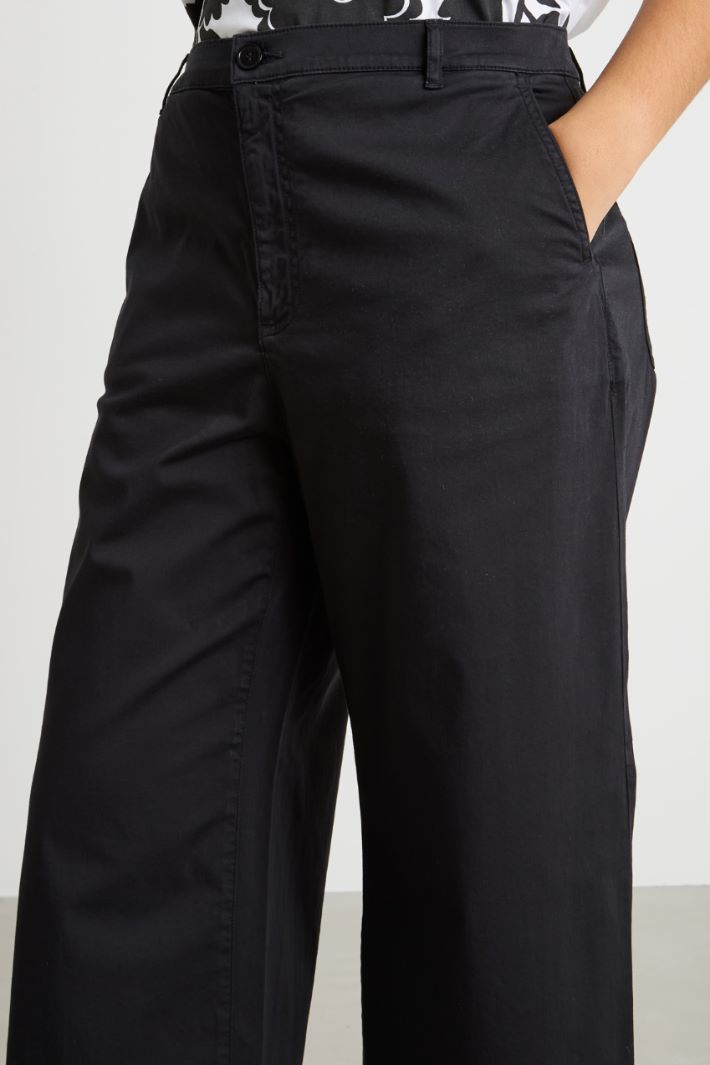 Wide-leg satin trousers Intrend - 3