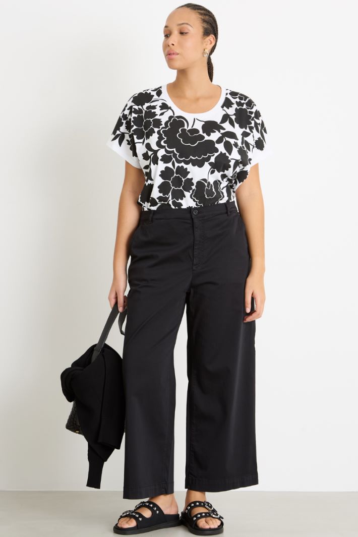 Wide-leg satin trousers Intrend