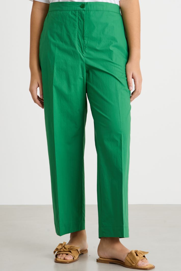 Wide-leg cotton canvas trousers Intrend - 2