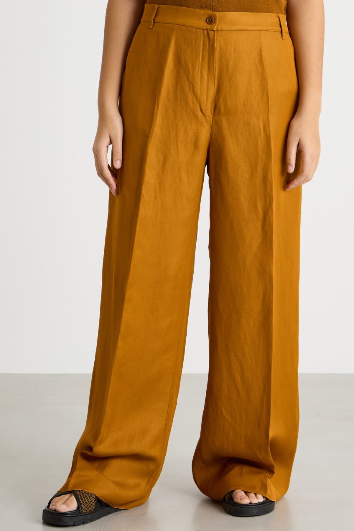 Wide-leg twill trousers Intrend - 2