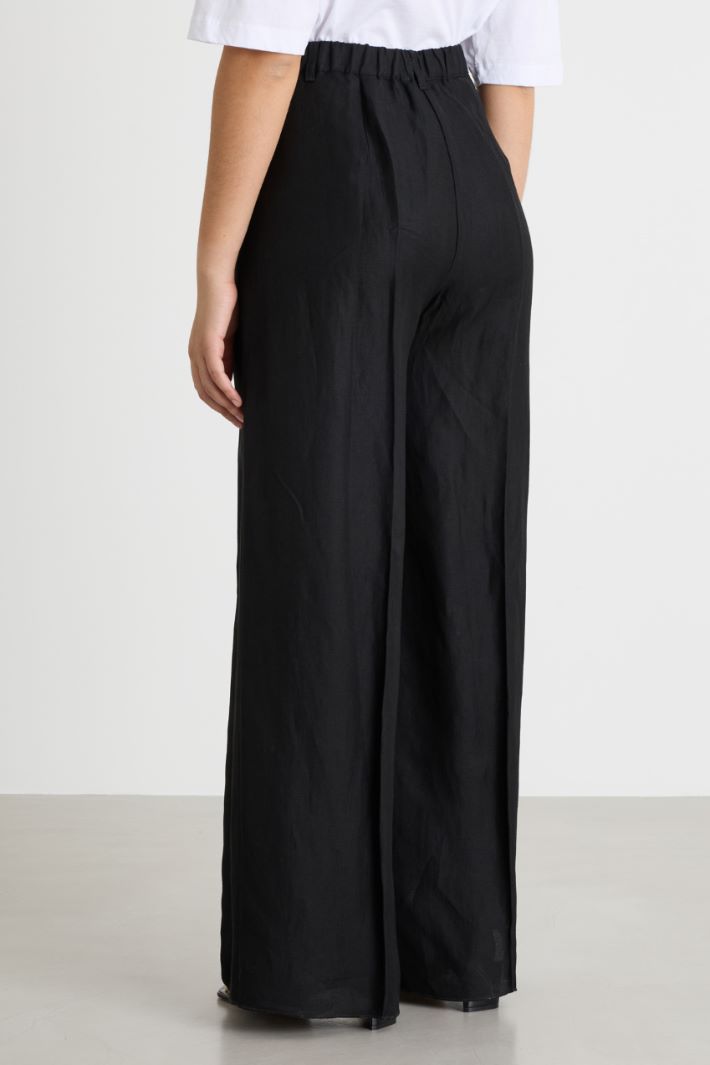 Wide-leg twill trousers Intrend - 4