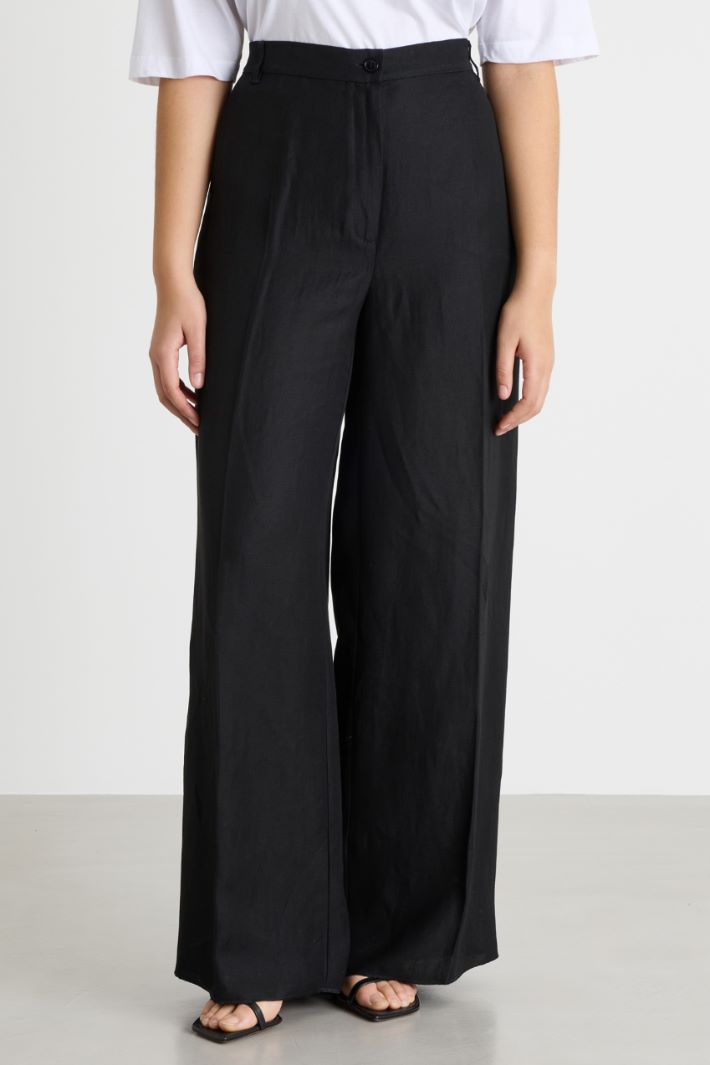 Wide-leg twill trousers Intrend - 2