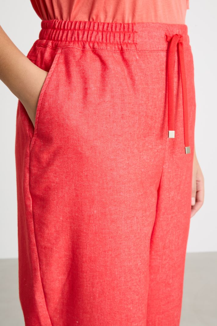 Cotton-linen blend joggers Intrend - 3