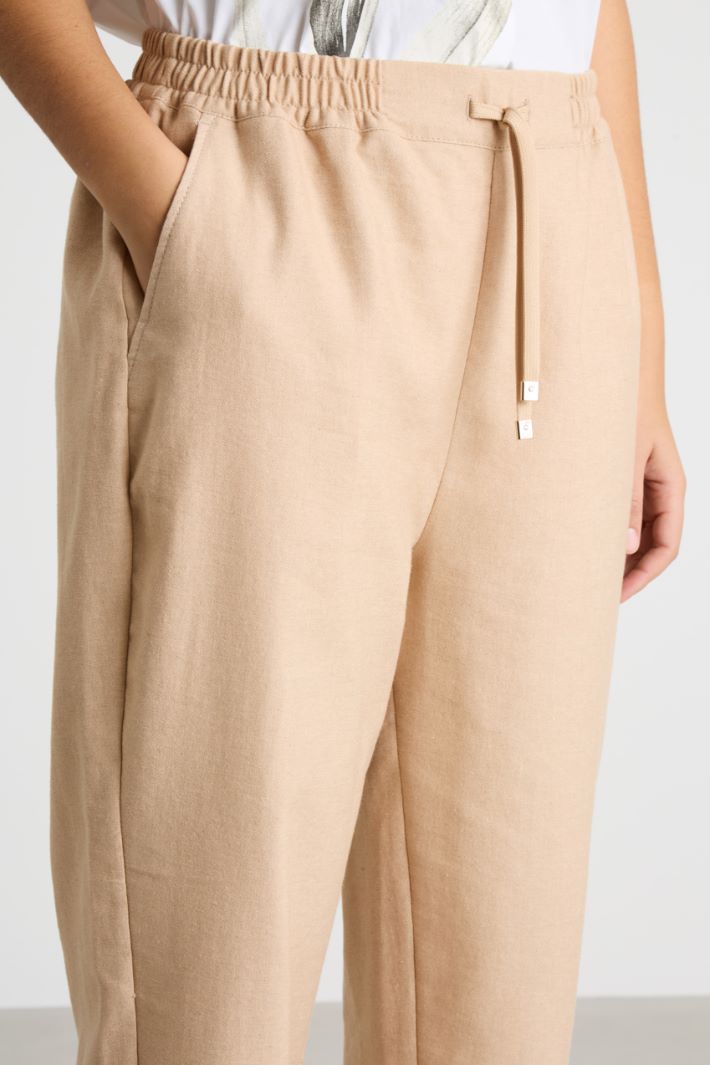 Cotton-linen blend joggers Intrend - 3