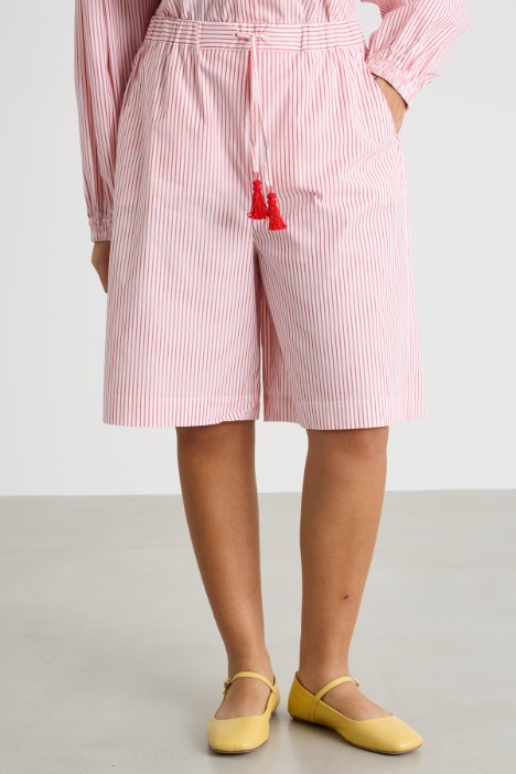 Bermuda in popeline stampato