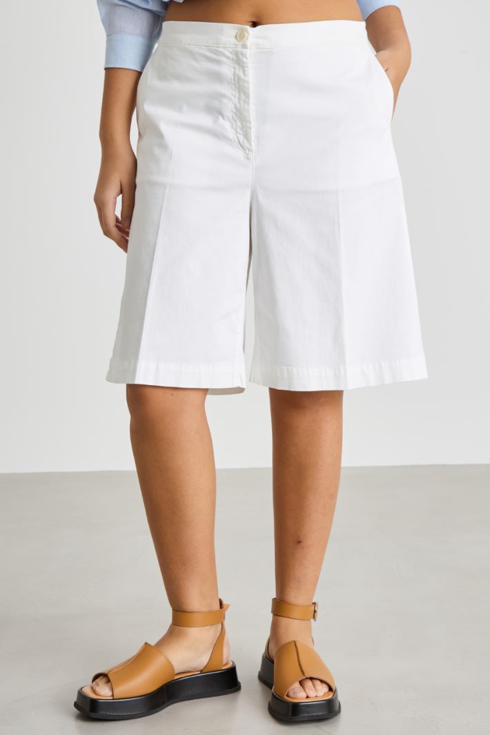 Wide-leg linen shorts Intrend - 2