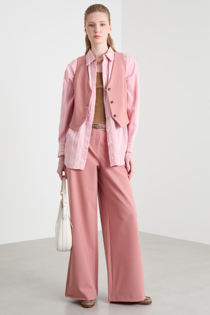 Fitted gabardine waistcoat Intrend