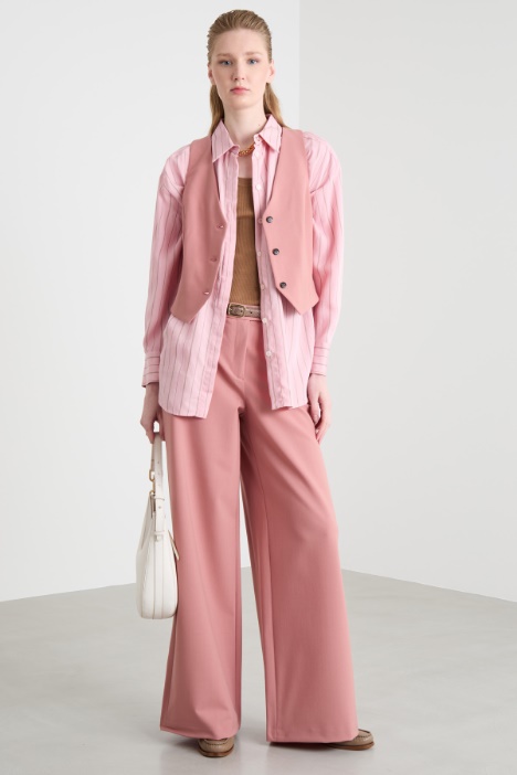 Fitted gabardine waistcoat Intrend