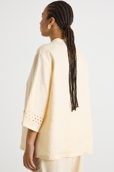 Casacca in tela con ricami