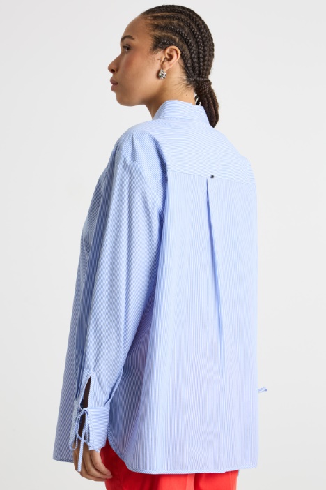 Casacca in popeline con lacci