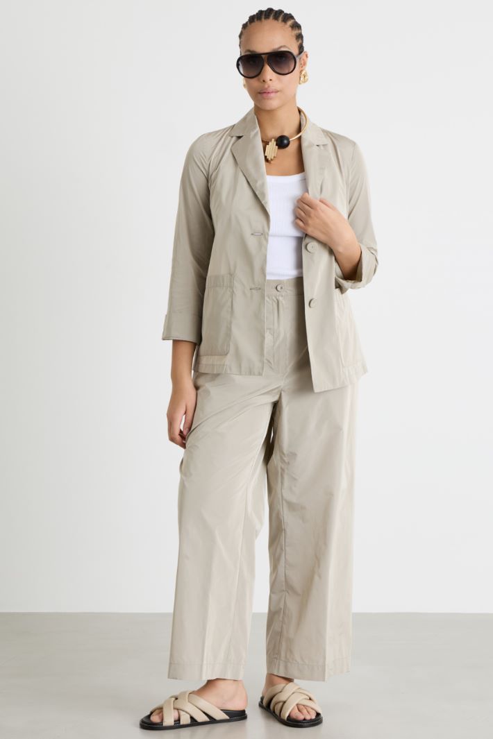 Taffeta Smock Blouse Intrend