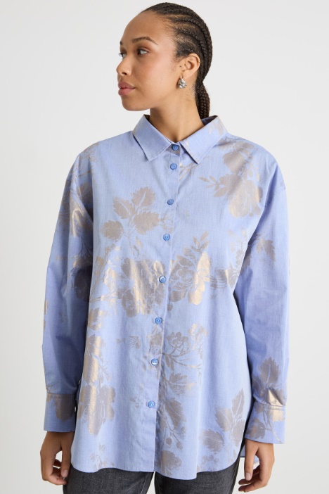 Blusa con estampado laminado Intrend