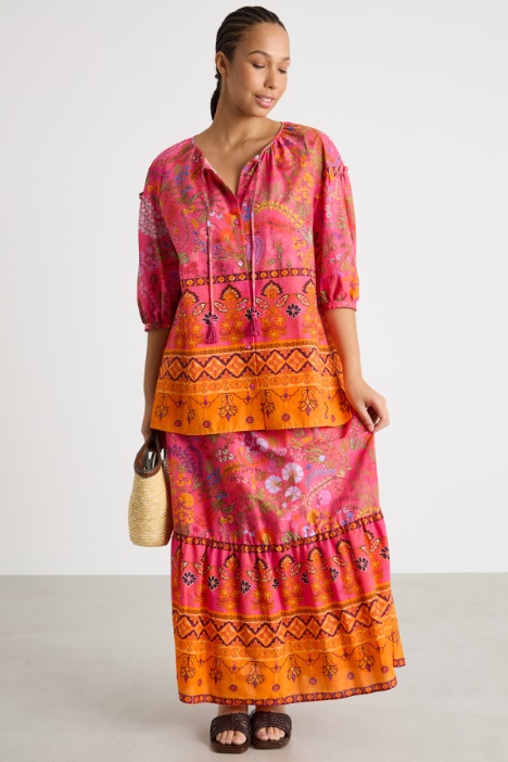 Printed canvas tunic Intrend