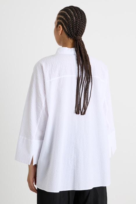 Blusa de seersucker