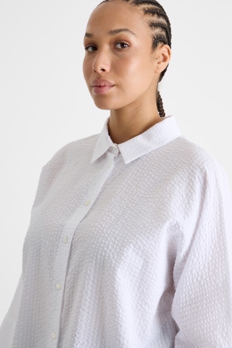 Blusa de seersucker