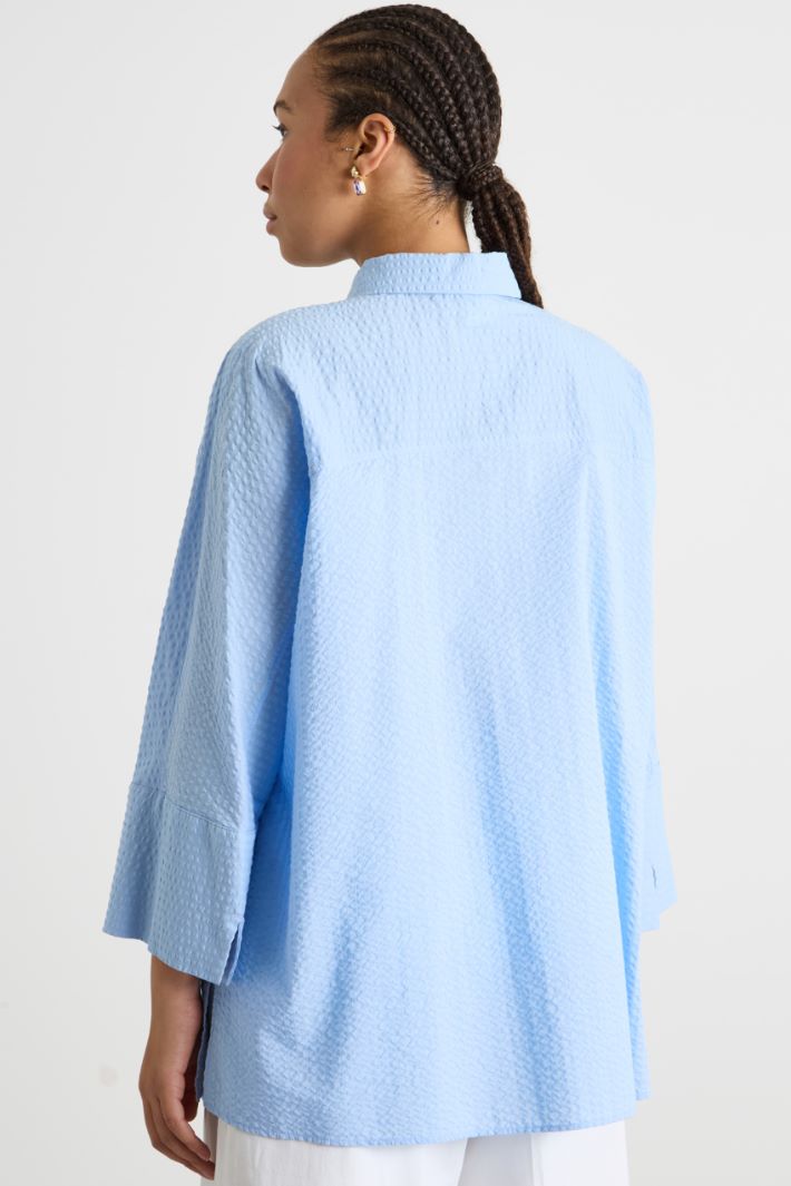 Blusa de seersucker Intrend - 4